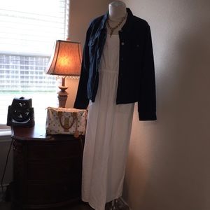 J Crew Summer Dress With Denim Jacket